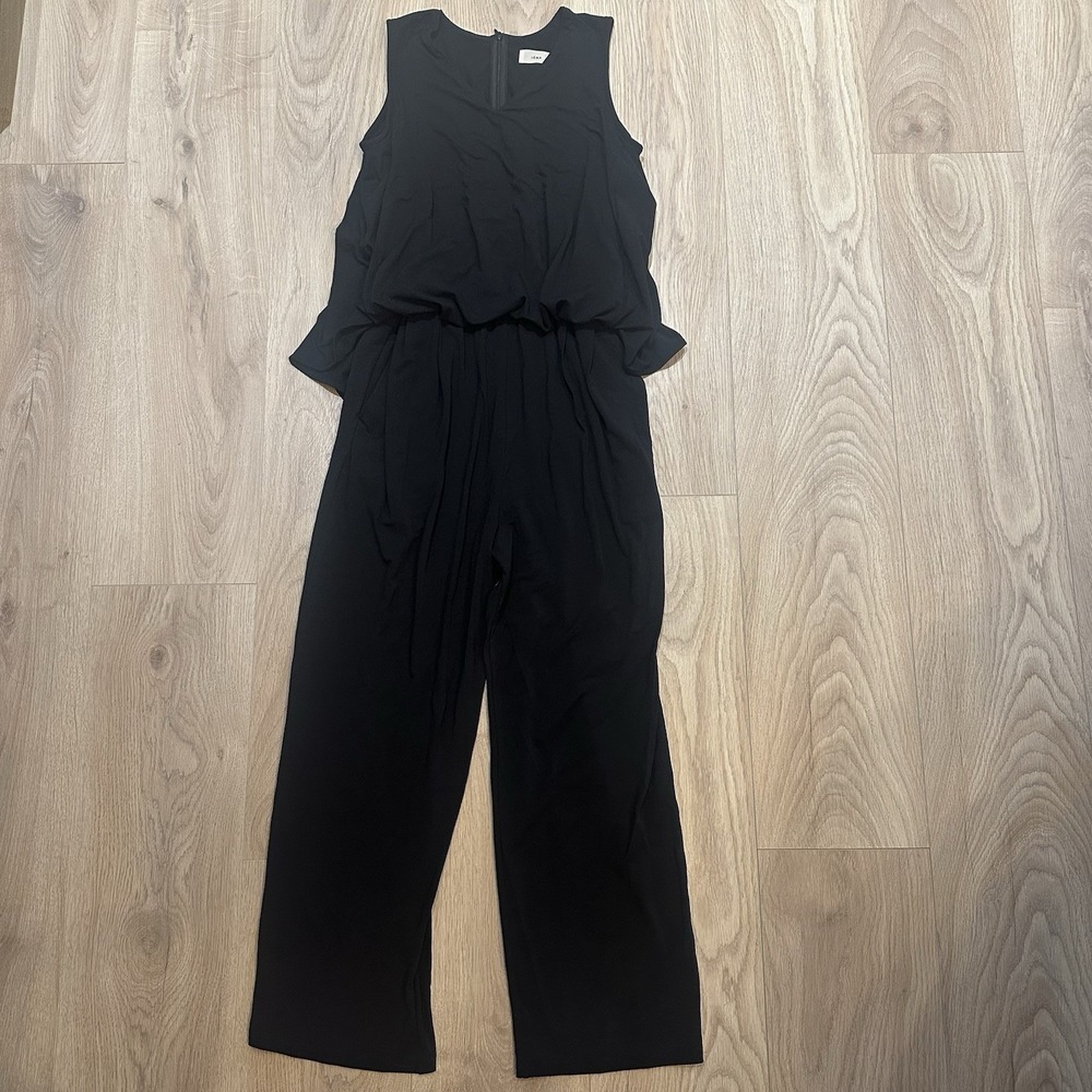 IENA Romper Jumpsuit Black Japanese Sz 40 US Size 8 Medium. Minimalist Quiet Lux - Picture 1 of 9